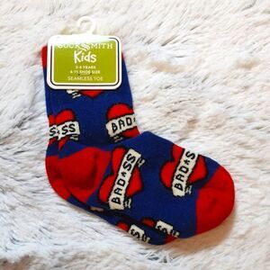SOCKSMITH KIDS Socks Hearts Funny Fits Shoe‎ 6 - 11 NWT